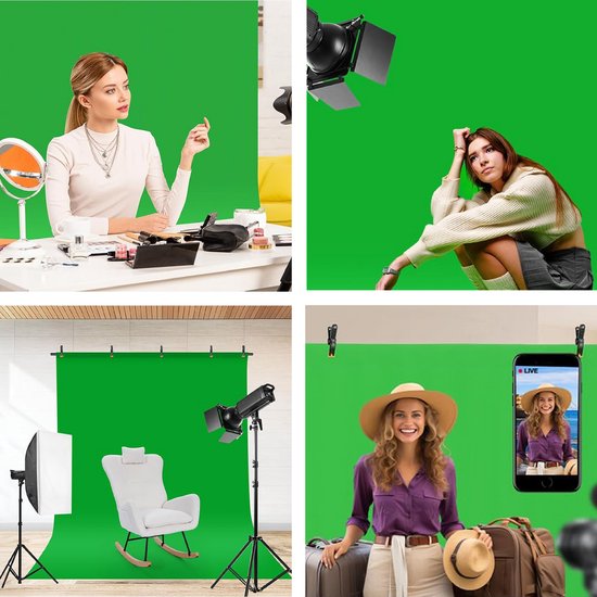 Luft Green screen set - 200x150 doek - Fotografie - Achtergrond voor fotostudio