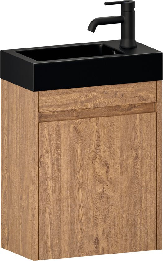 Mirlux Toiletmeubel Warm Eiken - Fonteinmeubel - Wc Kastje - Wc Meubel - 40cm