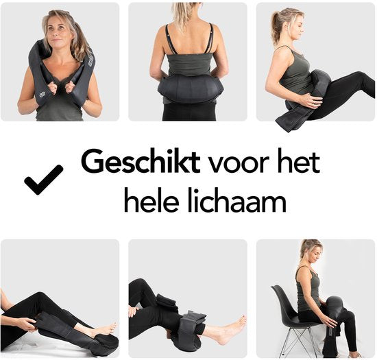 Infinity Goods Draadloos Shiatsu Massagekussen - Elektrisch - Warmtefunctie - 8 Massagekoppen
