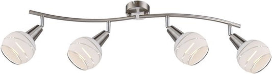Spotserie Globo Elliot XL - Nikkel mat - 4 lichts