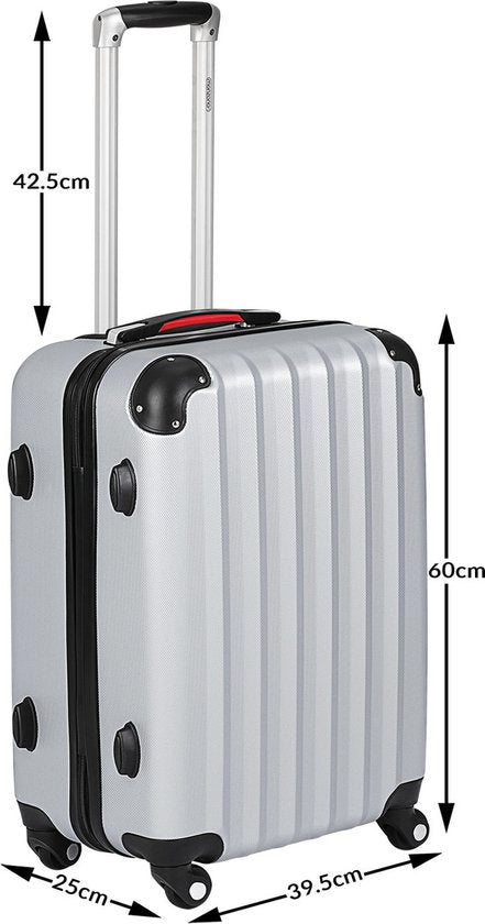 Monzana Baseline Koffer - Hardcase Trolley Cijferslot Wielen - Zwart
