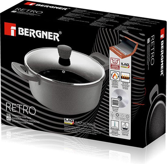 Bergner Kookpan Retro - Inductie - D20 x H9.5 cm - 2.5 Liter