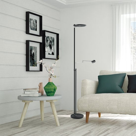 Vloerlamp woonkamer industrieel Turound LED 2663ZW Zwart