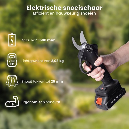 QLT Snoeischaar met Accu - Elektrische Accu Snoeischaar