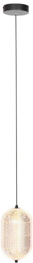 Hanglamp Geripu Ø15cm amberkleurig - hoogtes instelbaar - kunststof & metaal - Mexlite