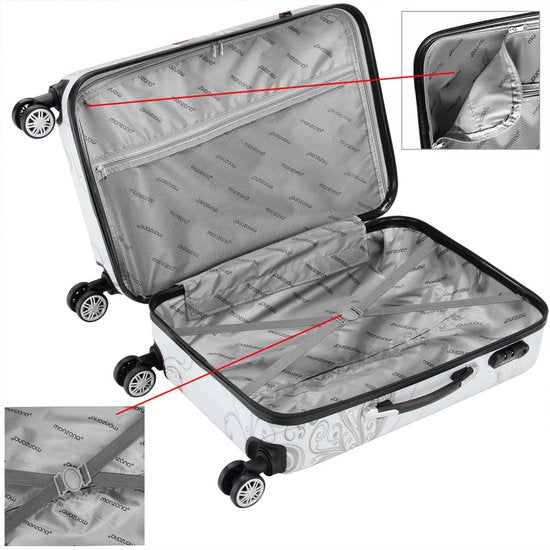 Monzana Hardcase Koffer Vlinder XL - Polycarbonaat 89L 75x49x29cm