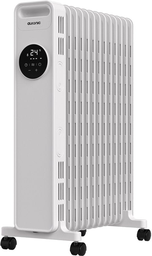 Auronic Olieradiator - Elektrische Kachel - 3 standen - met afstandbediening - 2500W Heater - Wit