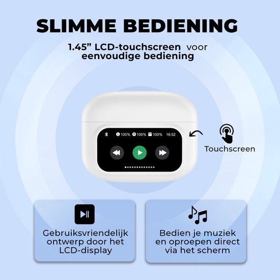 Denver Draadloze Oortjes Bluetooth - ANC (Active Noise Canceling) - Oordopjes - Touchscreen - TWD305