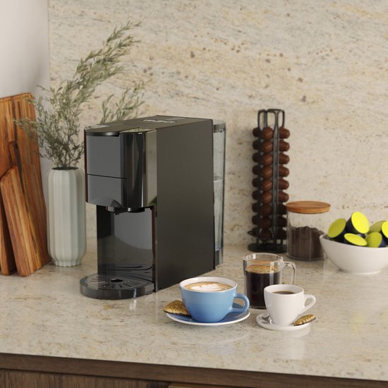 Princess 249454 Multi Capsule Koffiemachine - 4 in 1 - Geschikt voor Nespresso - Dolce Gusto Capsules - Zwart / Zilver