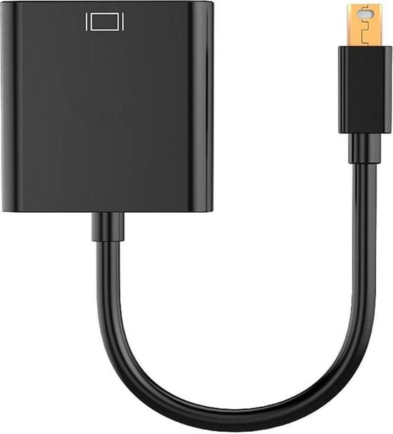 Garpex® Mini DisplayPort naar VGA Adapter - Mini DP naar VGA Kabel - 1080p HD Resolutie - Zwart