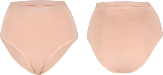 Bamboo Elements - L - Menstruatie Ondergoed - High Waist Brief - Nude - Period Underwear - Menstruatieslip - Menstruatie Onderbroekje - Ondergoed Dames Slips