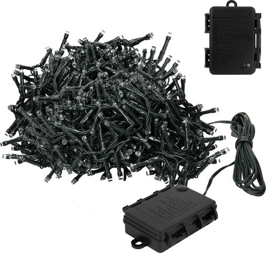 Micro Cluster 200 led - 4m - warm wit - Werkt op Batterij - 8 Lichtfuncties - Geheugen - Timer