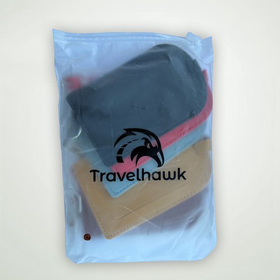 Travelhawk Kofferlabels - PU Leather Bagagelabel - 6 stuks Kofferlabel - Reisaccessoire - Naamlabel - Meerdere Kleuren