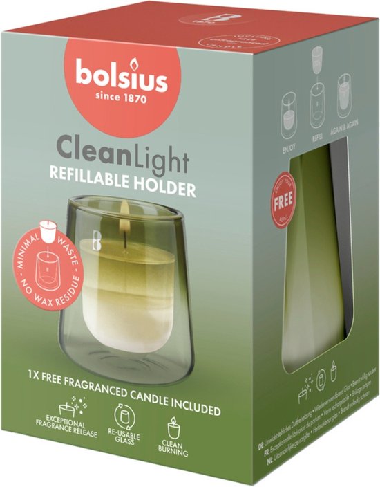 Bolsius Geurkaars Clean Light Starterkit Gardenia / Vijg
