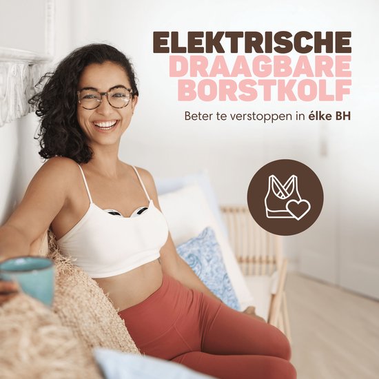 Vulpes Goods® BabyCare - Elektrische Draadloze Borstkolf PRO V2 – Handsfree – Draagbaar – APP Bedienbaar – BPA-Vrij – Inclusief Borstschildverkleiners, Bewaarzakjes & Reistas – 2 Stuks