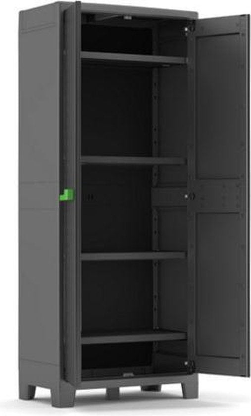 Keter Moby hoge kast - 4 planken - 80x44x182 cm - Antraciet