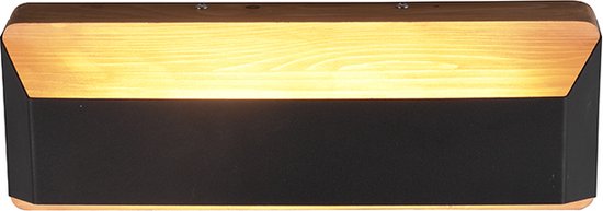 TRIO ARINO - Wandlamp - Zwart mat - incl. 1x SMD 13,5 W - Verlichting omhoog en omlaag - Dimbaar met schakelaar - Wandmontage - Lichtbron niet vervangbaar