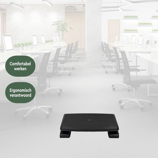 BRASQ Ergonomische Voetensteun voor Bureau - Bureau accessoires - Verstelbaar - Antislip - Voetenbankje