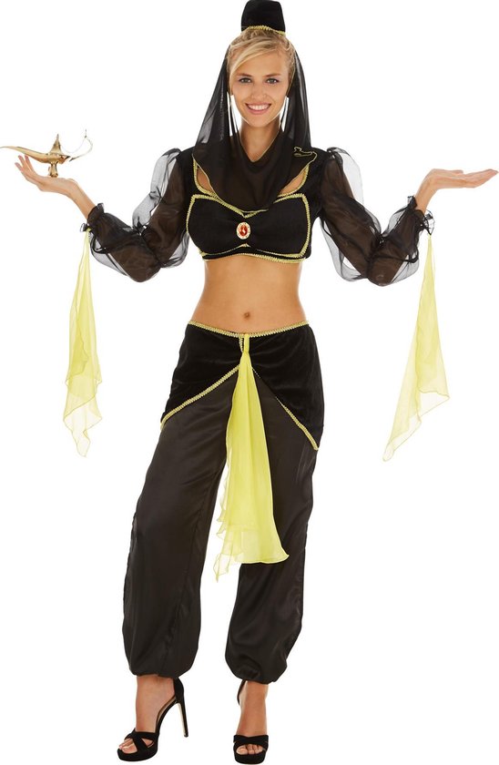 Dressforfun vrouwenkostuum buikdanseres 1001 nacht M - verkleedkleding kostuum halloween verkleden feestkleding carnavalskleding carnaval feestkledij partykleding - 301001