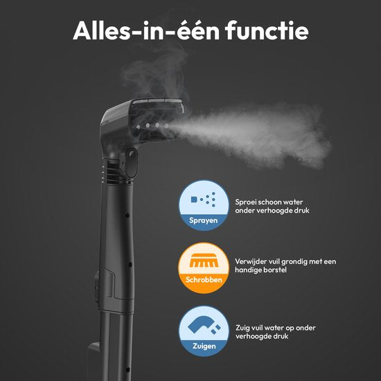 BOLLIT 2600W Professionele Tapijtreiniger - Stoomreiniger en Vlekkenreiniger - 100° Stoom - Bank reiniger - Zetelreiniger - Meubelreiniger - Auto Stofzuiger - Handstomer - Matrasreiniger - Waterstofzuiger - Reiniger voor auto, bank, vloer, en tapijt
