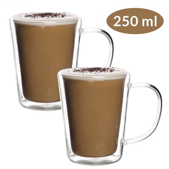 Monzana Theeglazen - Set van 4 Elk 250ml - Dubbelglas