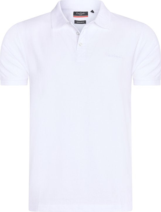 Pierre Cardin - Heren Polo SS Classic Polo - Wit - Maat XL