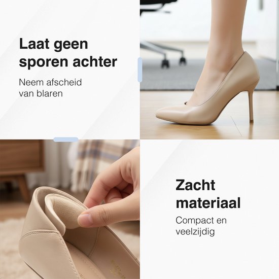 Hielbeschermers - 6 stuks - Hielkussen - Steunzolen - Antislip hielzool - Tegen blaren - Hakbeschermers - Hielkussentjes voor schoenen