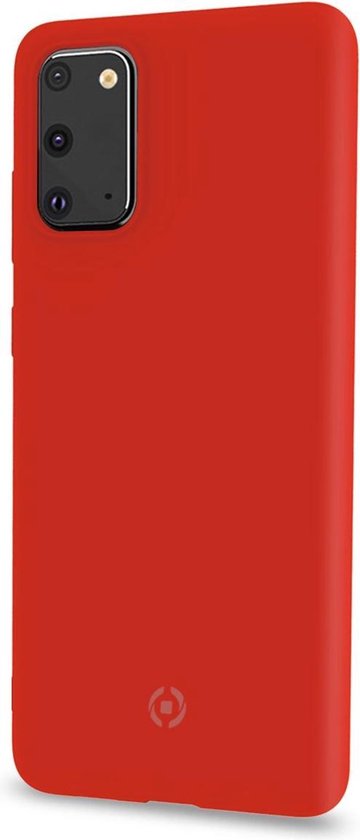 Celly Feeling Samsung S20 hoes- Siliconen buitenkant met antikras binnenkant - Rood