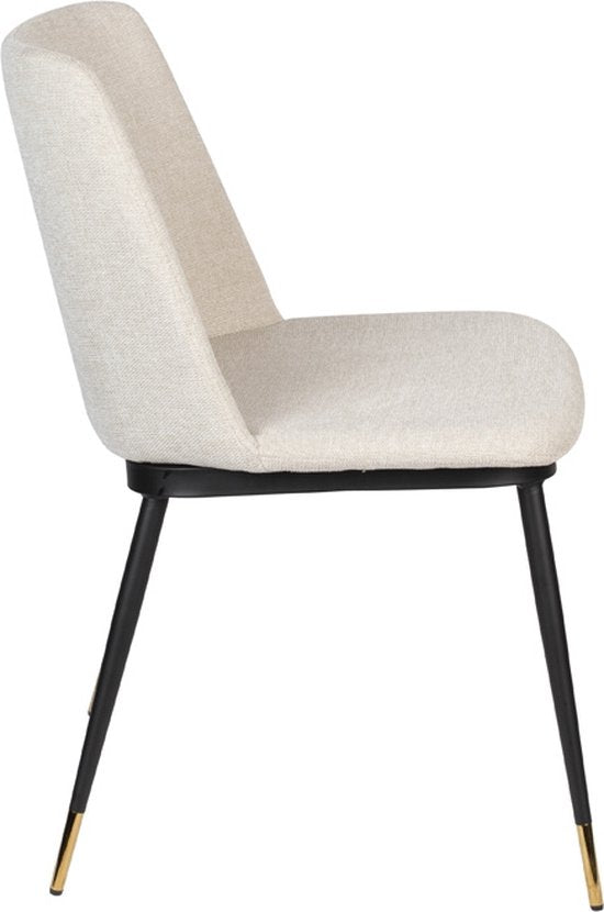 Eetkamerstoel Beige Stof - 63x49,6x80cm - Lionel - Giga Meubel