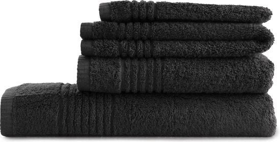 Handdoek Supreme - Egyptisch Katoen 650 GSM - 6 stuks - 50x100 - zwart