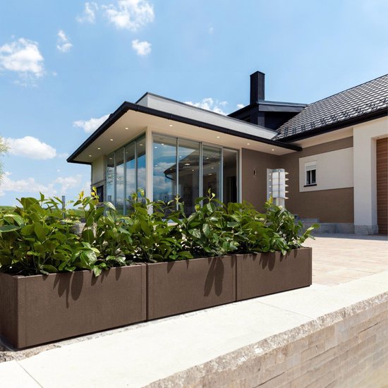Casaria Plantenbak - Vorstbestendig Drainagesysteem 80l - Bruin
