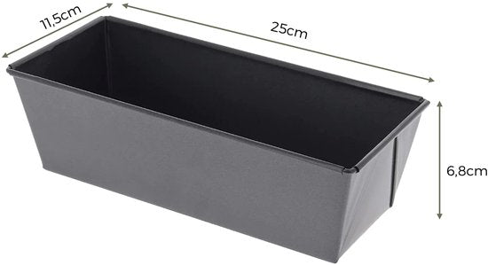 COOCK - Bakvorm - Cakeblik met Antiaanbaklaag - Cakevorm - Bakblik 25 cm - Incl. Deegschraper & E-Book