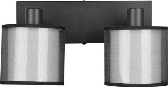 Trio leuchten - LED Plafondspot - Plafondverlichting - E14 Fitting - 2-lichts - Rechthoek - Zwart - Aluminium