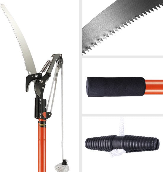 Gardebruk Takkenzaag Telescopisch - 2in1 Zaag & Snoeischaar - Oranje