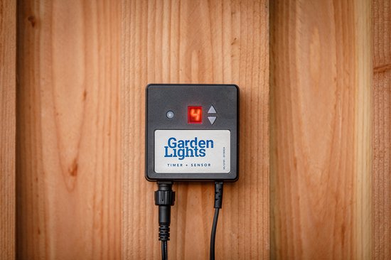 Garden Lights Tijdschakelaar - IP44 - Kunststof - 150w & 12v - 2 x 6 x 14cm - Zwart