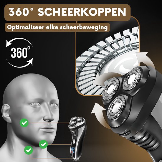 2-in-1 Scheerapparaat Mannen met Trimmer S1111 + Extra Scheerkop - Sansbeaute® - Nat & Droog - Elektrisch - Waterproof