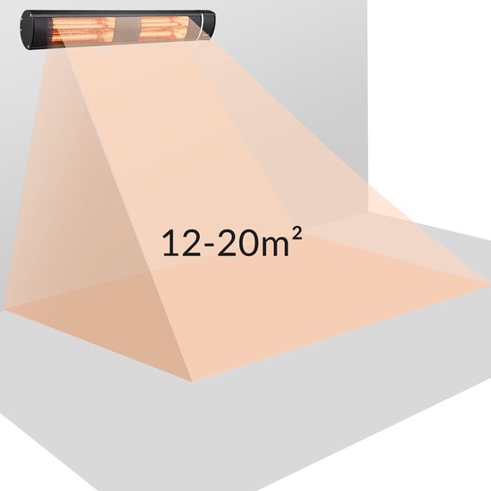 Monzana Infraroodstraler 3000W - 3 Standen/Afstandsbediening - Zwart