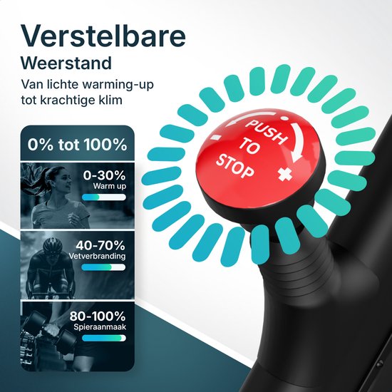 Flowsense Hometrainer Velair One - Home Trainer - Magnetische Weerstand - 3KG Vliegwiel - Incl. Tablethouder