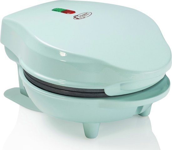 Bestron Wafelijzer - AMW500M - 550W - Mini wafel - Anti-aanbaklaag - Blauw - 5 jaar garantie