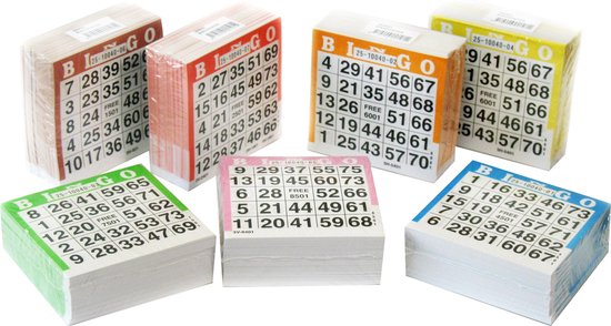 Bingokaarten 500 vellen