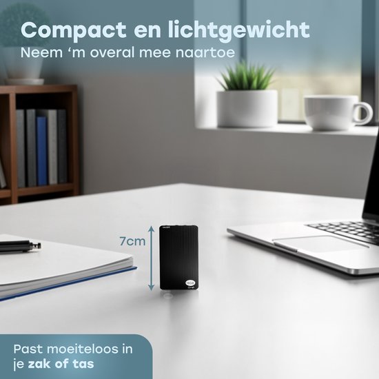 Audyn Voice Recorder - 200 Uur Audio Opname - Afluisterapparatuur op Afstand - Dictafoon - 360° HD Opnames - 16GB - Zwart
