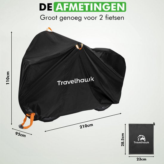 Travelhawk Fietshoes Universeel - Voor 1/2 Fietsen - Waterdicht en UV-bestendig - Zwart