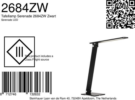 Tafellamp Steinhauer Serenade LED - Zwart