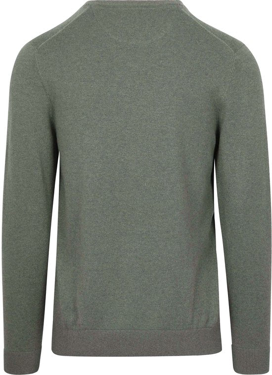 McGregor Trui Merinowol V-Hals Sage Groen - Maat S - Heren - Pullovers