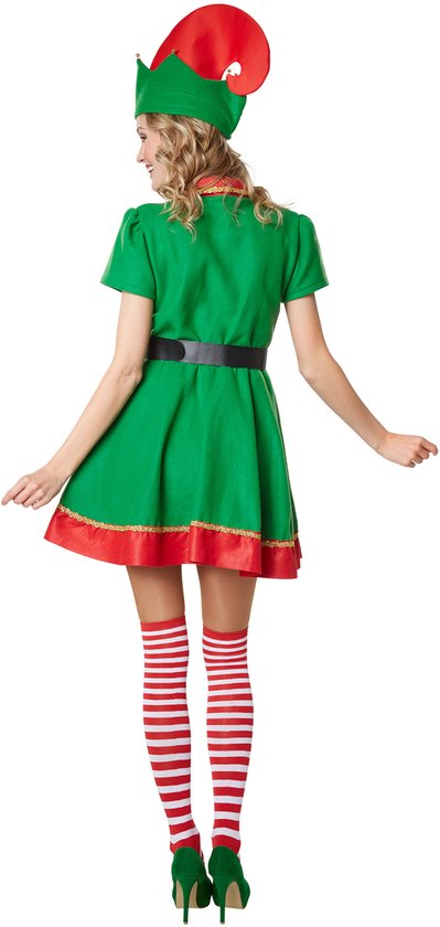 Dressforfun Vlijtige kerstelf M - verkleedkleding kostuum halloween verkleden feestkleding carnavalskleding carnaval feestkledij partykleding - 302759