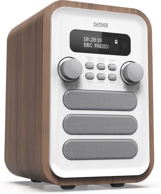 Denver DAB-radio - Retro Radio - Bluetooth - DAB+/ FM Radio - DAB48W
