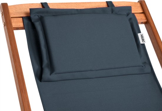 Casaria Ligstoel Acaciahout – Opvouwbaar tot 160kg – Antraciet
