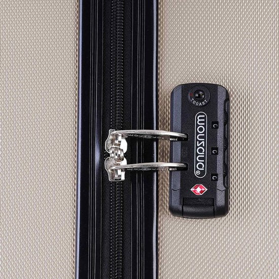 Monzana Exopack hardcase koffer champagne 76x51x30 cm
