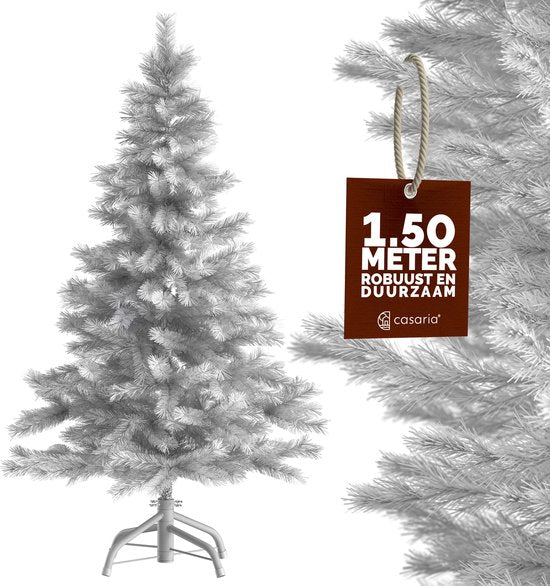 Casaria Kerstboom PVC - Metalen Voet - 150 cm Wit