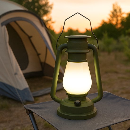 Solar kampeerlamp - LED verlichting - Campinglamp - Tentlamp - Tentverlichting - Op zonne-energie - Groen